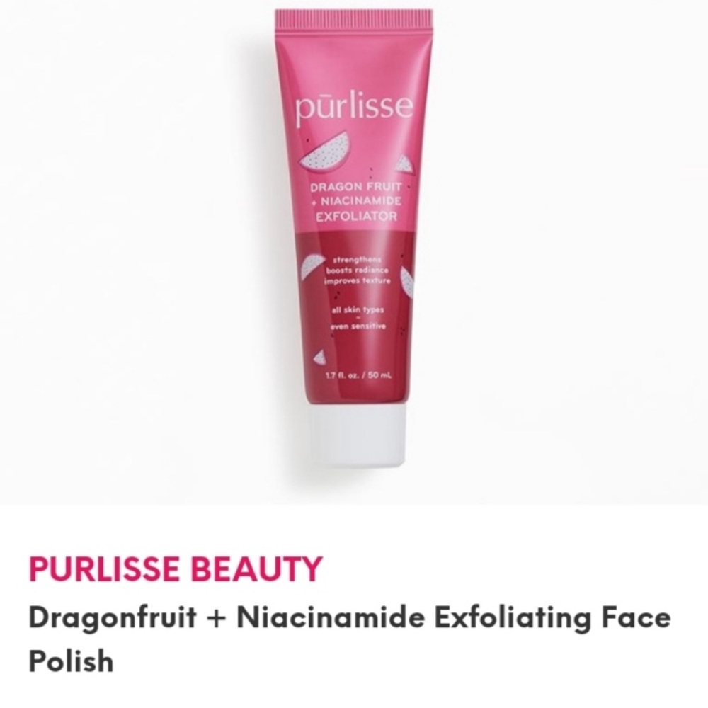 Purlisse dragon fruit and niacinamide exfoliator
